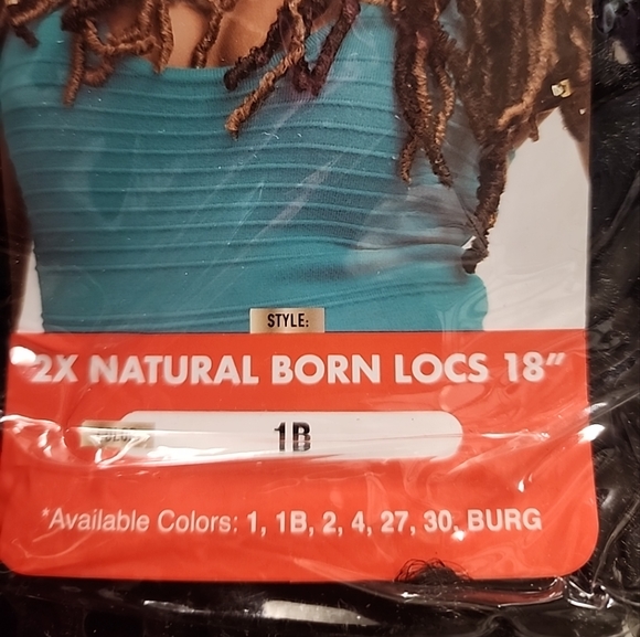 Lovatress Long Styl Crochet 2X Natural Born Locs 18" Color 1B Premium Edition - Picture 9 of 10